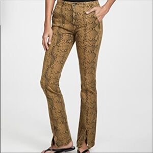 Pam & Gela Snakeskin Bootcut Split Pants sz 32